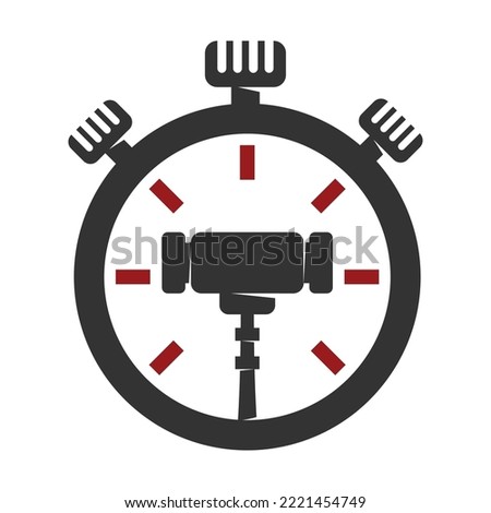 Auction hammer logo Icon Illustration Brand Identity