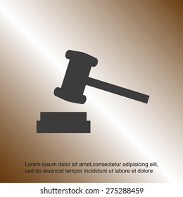 Auction hammer vector icon