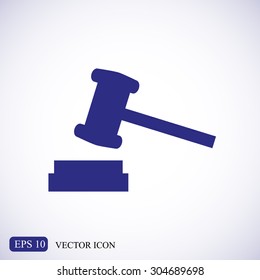 Auction hammer vector icon