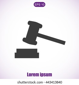 Auction hammer vector icon
