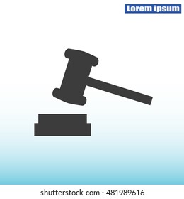 Auction hammer vector icon