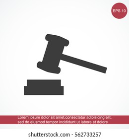 Auction hammer vector icon