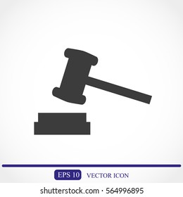 Auction hammer vector icon