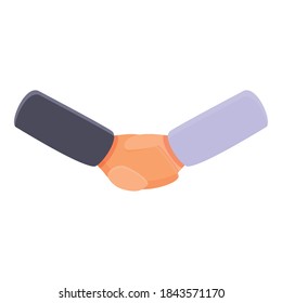 Icono de apretón de manos de subasta. Caricatura del icono del vector del apretón de manos de la subasta para el diseño web aislado en fondo blanco
