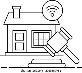 Auction House Property Vector Icon Design, urban and suburban house Symbol, Real Estate and Property Sign, Apartment and Mortgage Stock illustration, foreclosure and bank owned home listings Concept