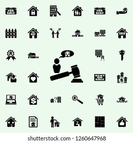auction house for sale icon. Real estate icons universal set for web and mobile