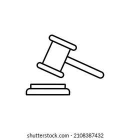 Auction Icon  in black line style icon, style isolated on white background