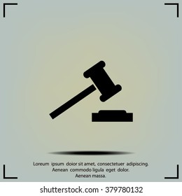 auction icon court sign verdict symbol