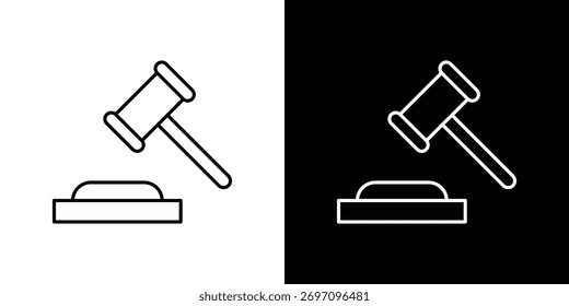 Ilustraciones de Arte vectorial de diseño de icono de subasta