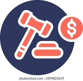 Auction Icon Element For Design And Vector