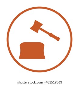 Auction  icon. Flat design.