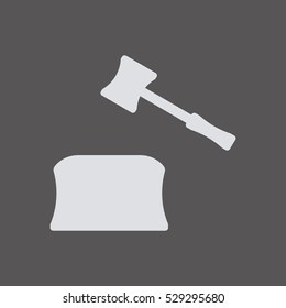 Auction  icon. Flat design.