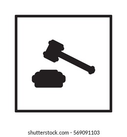 Auction  icon. Flat design.