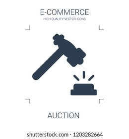 auction icon. high quality filled auction icon on white background. from e commerce collection flat trendy vector auction symbol. use for web and mobile