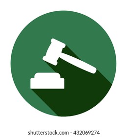 Auction   icon,  isolated. Flat  design.