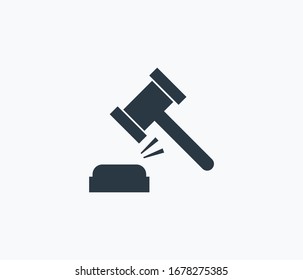 Auction icon isolated on clean background. Auction icon concept drawing icon in modern style. Vector illustration for your web mobile logo app UI design.