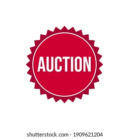 Auction Icon Label Badge Design Vector