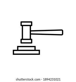 auction icon line style vector for your design