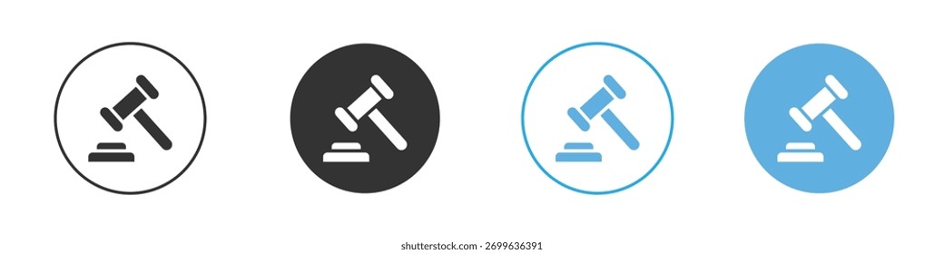 Conjunto de diseño de Plantilla de logotipo de icono de subasta