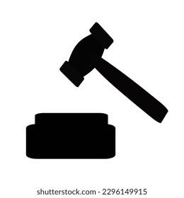 Auction icon. For mobile concept and web vector illustration.