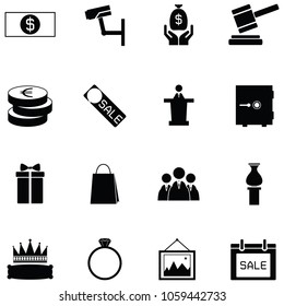 auction icon set