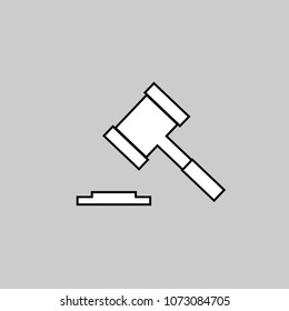 Auction icon sign vector isolated