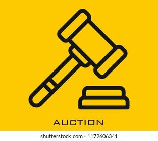 Auction icon signs