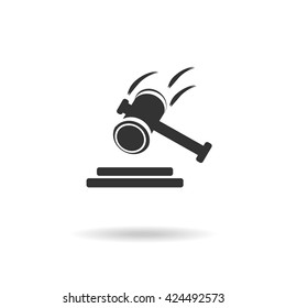 auction icon silhouette vector 