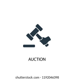 Auction icon. Simple element illustration. Auction concept symbol design. Can be used for web and mobile.