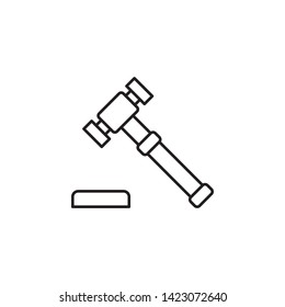auction icon. Simple thin line, outline vector of Real Estate icons for UI and UX, website or mobile application