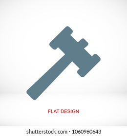 Auction icon, stock vector illustration flat design style