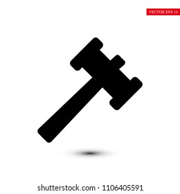 Auction icon, stock vector illustration flat design style