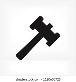Auction icon, stock vector illustration flat design style