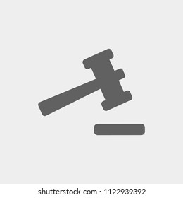 Auction icon, stock vector illustration flat design style