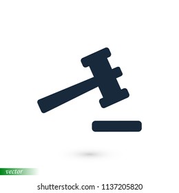Auction icon, stock vector illustration flat design style
