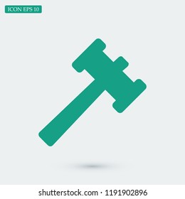 Auction icon, stock vector illustration flat design style