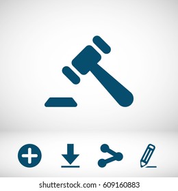 Auction icon stock vector illustration flat design