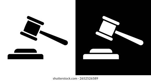 Auction icon symbol collection. Flat vector stock illustration.