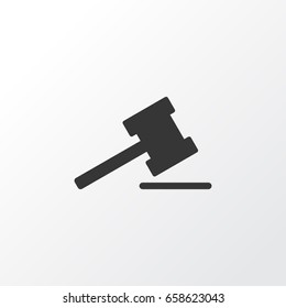 Auction Icon Symbol. Premium Quality Isolated Gavel Element In Trendy Style.