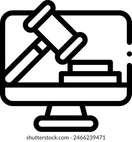 auction icon. Thin Linear Style Design Isolated On White Background