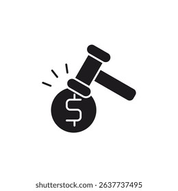 Auction icon. This icon uses glyp style eps file.