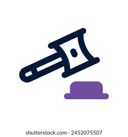 auction icon. vector dual tone icon for your website, mobile, presentation, and logo design.