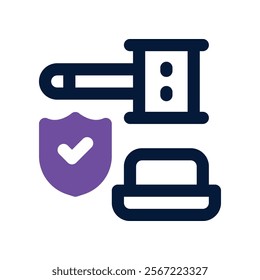 auction icon. vector dual tone icon for your website, mobile, presentation, and logo design.