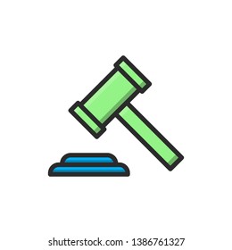 auction icon vector fill line style. icon for ui