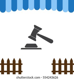 Auction Icon Vector flat design style
