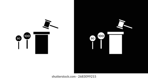 ícone Leilão vetor Designs Gráficos. Adequado para uso em aplicativos Web,