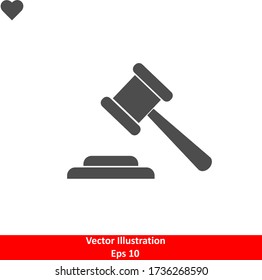 auction icon vector, hammer, sign