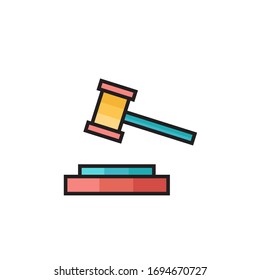 Auktionssymbol Vektorillustration Illustration gefüllt Umriss Stil Design. einzeln auf weißem Hintergrund
