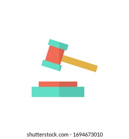 auction icon vector illustration flat style design. isolated on white background