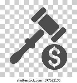 Auction icon. Vector illustration style is flat iconic symbol, gray color, transparent background. Designed for web and software interfaces.